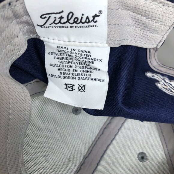 Titleist Cap Adjustable Golf Hat Navy & Gray Cotton/Polyester Blend Men One Size - Picture 4 of 12